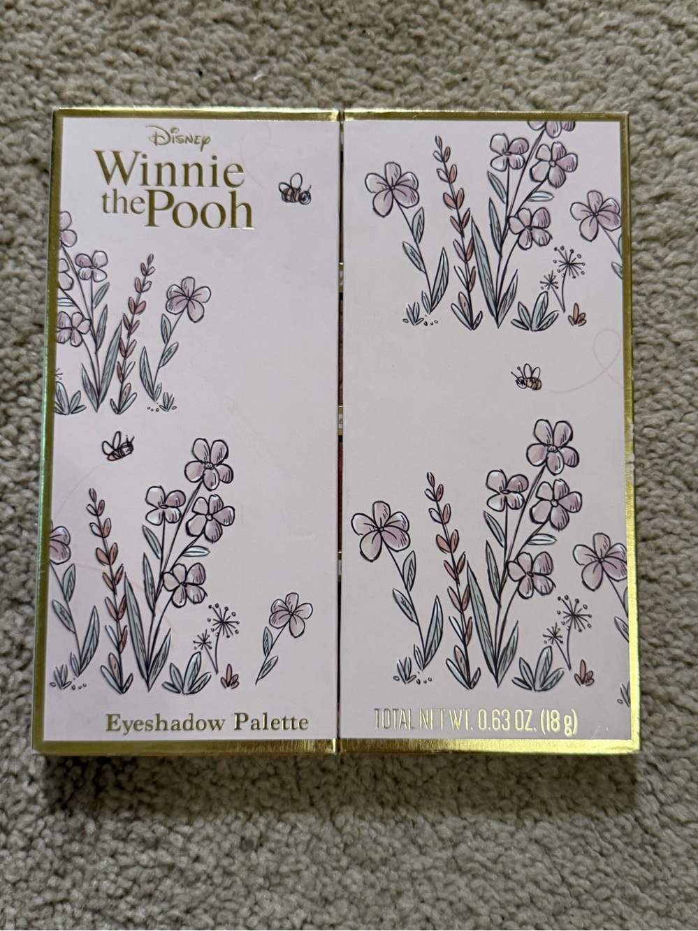 Disney Winnie the Pooh Eyeshadow Palette - Pink, Gold & Blue 12 shades